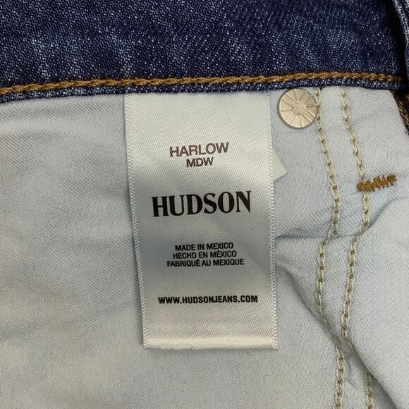 Hudson Sz 27 Meadow Harlow Ultra High Rise Straight Ankle Jeans Stretch OS27-18 - Picture 8 of 10